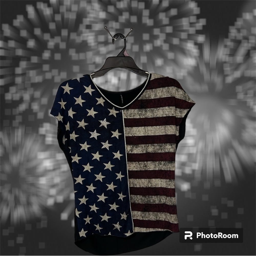 Skinny Minnie 4th of July shirt Size Medium Sleeve less